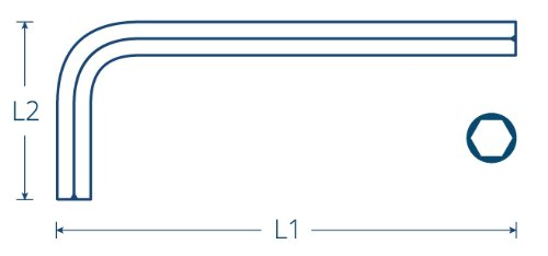 INBUS® 70150 Inbusschlüssel Set / Satz Kurz Metrisch 9tlg. 1,5-10mm | Made in Germany| Innensechskantschlüssel | Winkelschlüssel | 1,5mm | 2mm | 2,5mm | 3mm | 4mm | 5mm | 6mm | 8mm | 10mm | Kurze Ausführung - 2