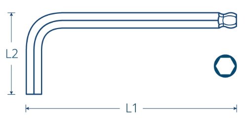 INBUS® 70266 Inbusschlüssel Satz Farbcodiert mit Kugelkopf Metrisch 9tlg. 1,5-10mm | Made in Germany | Innensechskantschlüssel | Winkelschlüssel | 1,5mm | 2mm | 2,5mm | 3mm | 4mm | 5mm | 6mm | 8mm | 10mm | bunt | farbig - 6